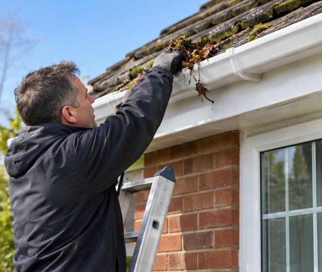 Gutter Cleaning on a UK home - photo 1