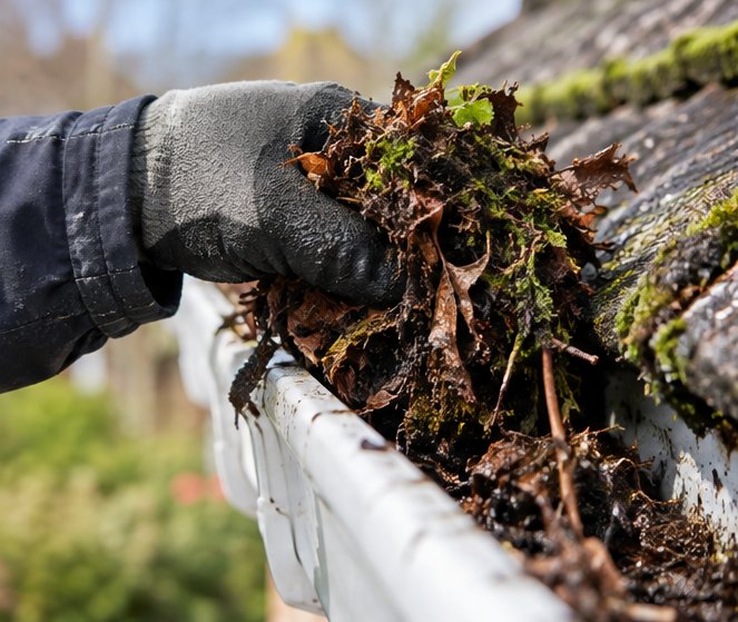 Gutter Cleaning on a UK home - photo 2