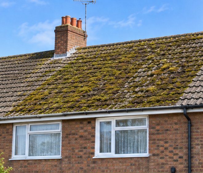 Roof Cleaning on a UK home - photo 1