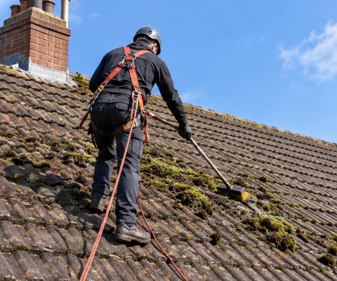 Roof Cleaning on a UK home - photo 2