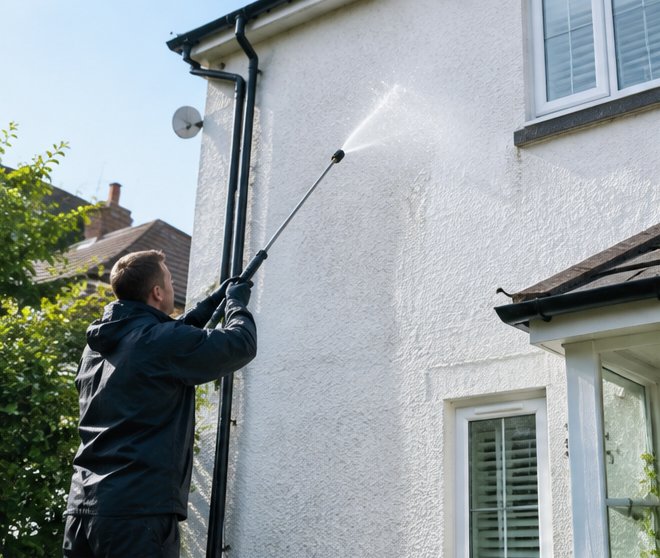 Soft Washing on a UK home