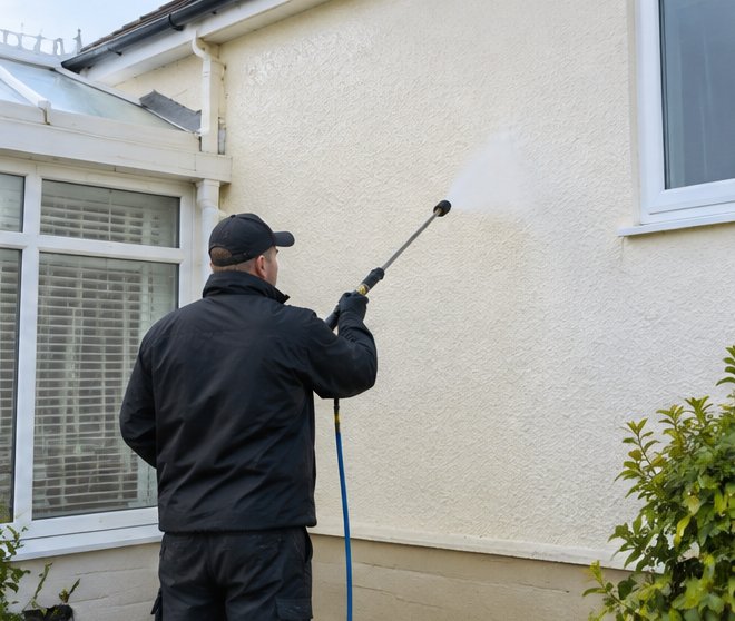 Soft Washing on a UK home