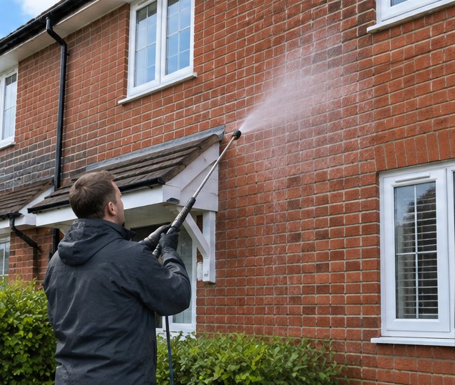 Soft Washing on a UK home